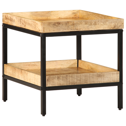 Beistelltisch 45x45x45 cm Massivholz Raues Mango