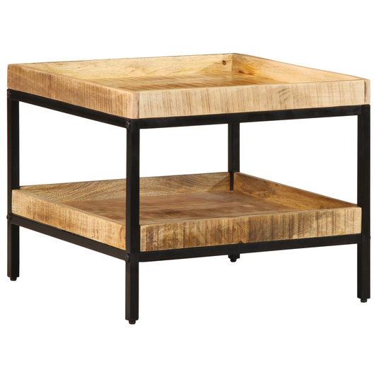 Beistelltisch 55x55x45 cm Massivholz Grobes Mango