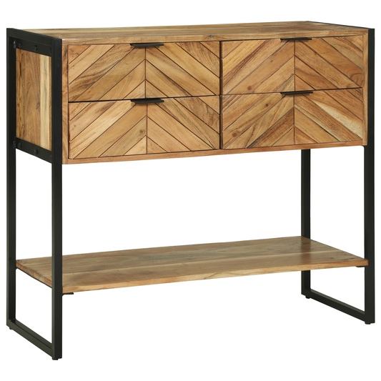 Konsolentisch 90x35x80 cm Massivholz Akazie