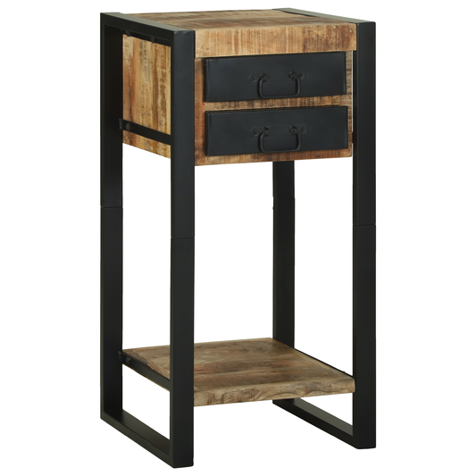 Telefontisch 40x40x80 cm Raues Mangoholz