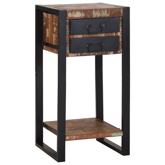Telefonständer Mehrfarbig 40x40x80 cm Massivholz Altholz