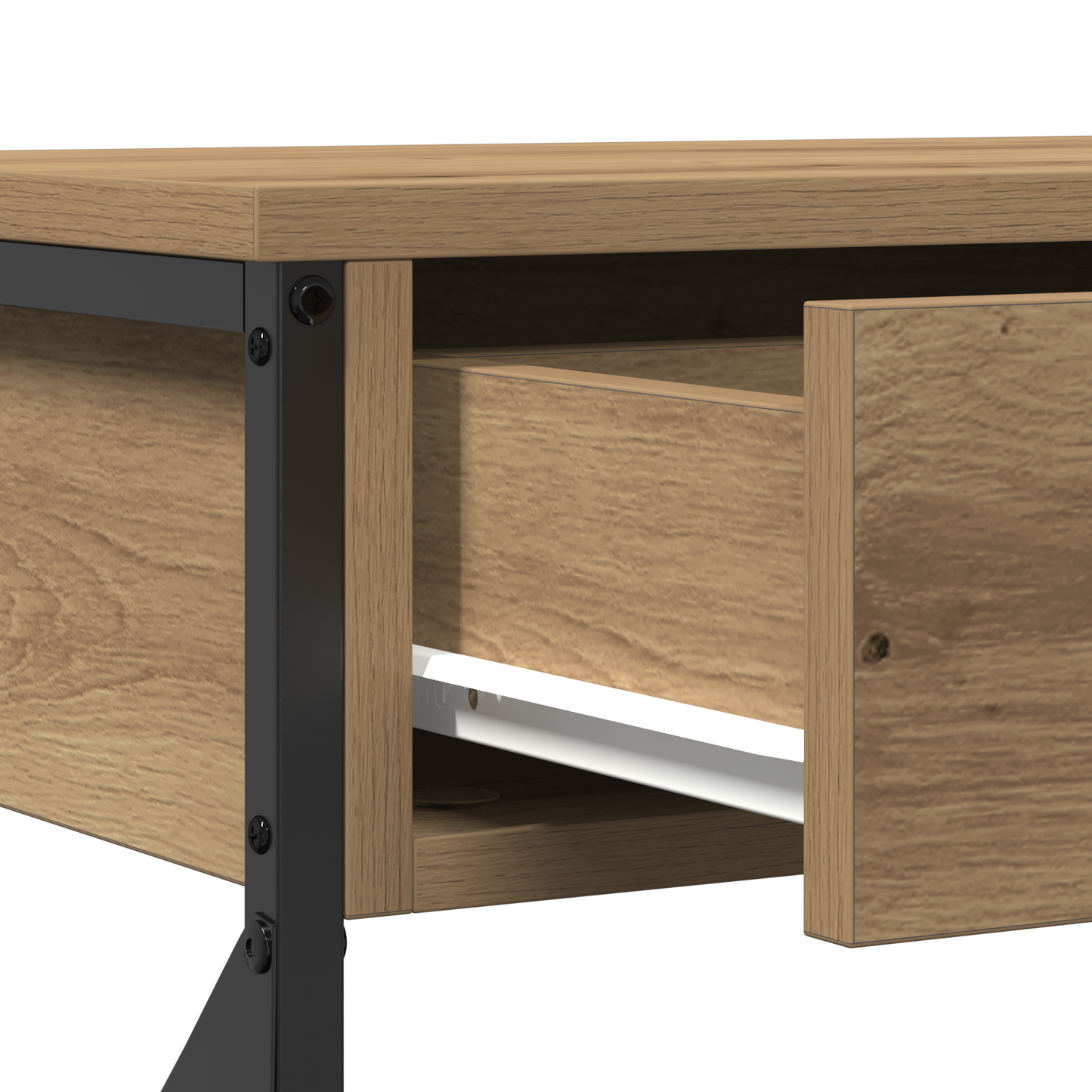 Konsolentisch Artisan Eiche 100x28x75 cm Holzwerkstoff & Stahl