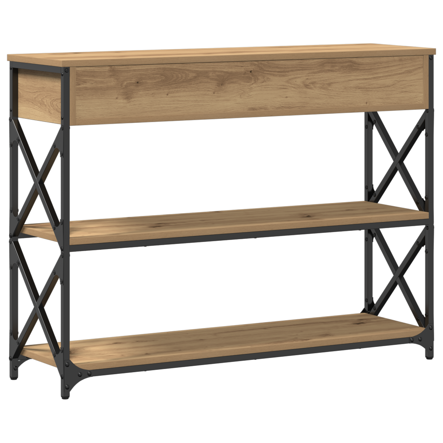 Konsolentisch Artisan Eiche 100x28x75 cm Holzwerkstoff & Stahl