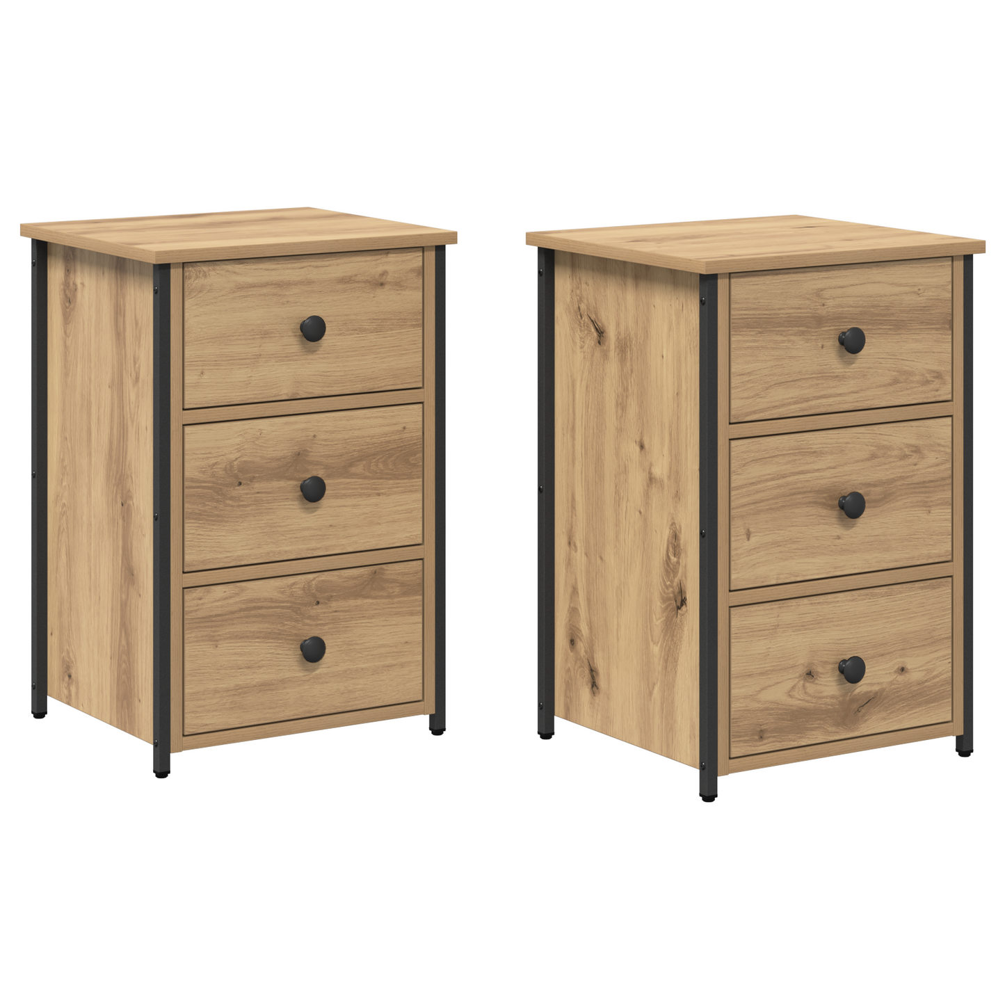Artisan Eiche Nachttische Artisan Eiche Holzwerkstoff Kompakt